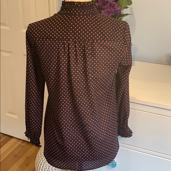 J. Crew Factory Print Ruffle Collar Blouse - Picture 5 of 7